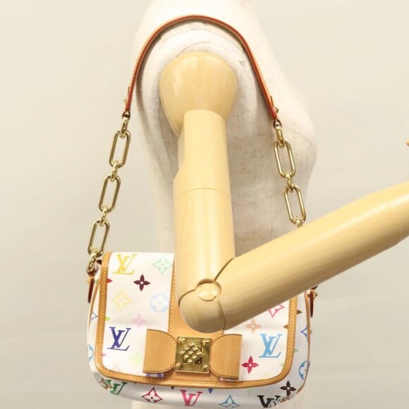 LOUIS VUITTON Monogram Multicolor Patty Shoulder Bag White M40305 - Picture 13 of 16